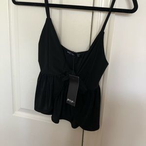 Front tie tank top